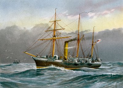 HMS Nymphe, šalupa Royal Navy, c1890-c1893 od Unbekannt