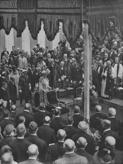 H.M. Král pokládá základní kámen Lloyds Nová budova 23. května 1925, 1928 od Unbekannt
