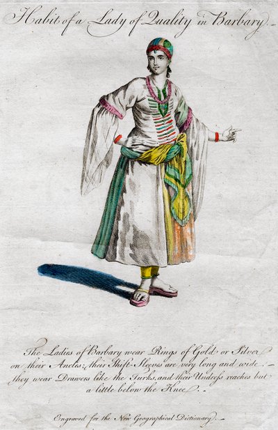 Zvyk dámy kvality v Barbary, 18.-19. století od Unbekannt