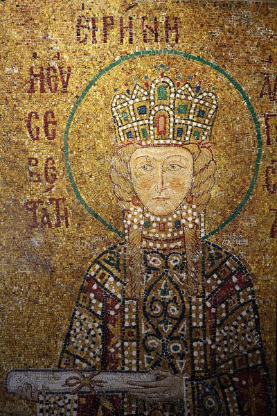 Mozaika Hagia Sophia: Císařovna Irene drží svitek Istanbul Turquie od Unbekannt