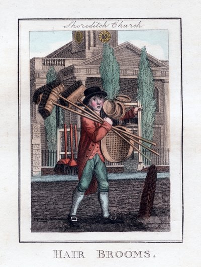 Hair Brooms, Shoreditch Church, Londýn, 1805 od Unbekannt