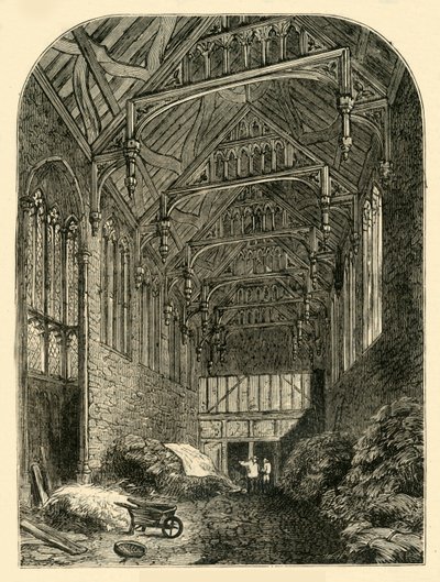 Hall of Eltham Palace v roce 1835, c1878. od Unbekannt
