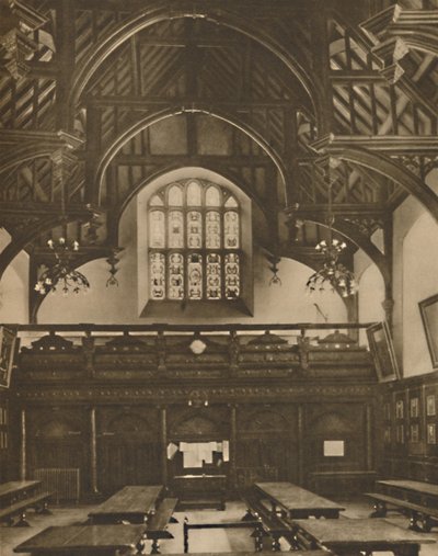 Hall of Grays Inn, kde se hrála komedie omylů v Shakespearově životě, c1935. od Unbekannt