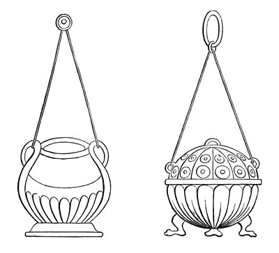 Závěsné lampy, 9. století, 1870 od Unbekannt