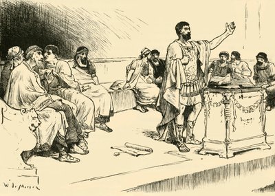 Hannibal na shromáždění v Kartágu, 1890. od Unbekannt