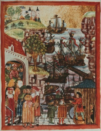 Hansian ships 1497 / knižní iluminátor. od Unbekannt