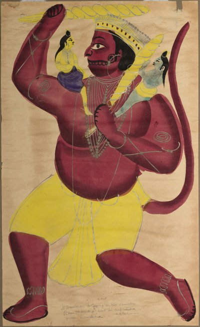 Hanuman, c. 1880. od Unbekannt