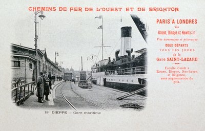 Přístavní stanice, Dieppe, c1900 od Unbekannt
