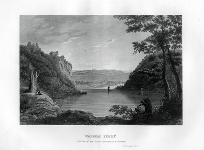 Harpers Ferry, soutok řek Shenandoah a Potomac, Západní Virginie, USA, 1855 od Unbekannt