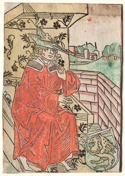 Hartlibs Alexander: Alexander sedící na trůnu, 1400s. od Unbekannt
