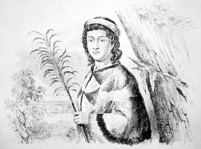 Havajská princezna Nahienaena. c18 století od Unbekannt
