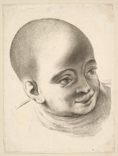 Hlava dítěte, z Livre de Têtes Gravées dapres F. Boucher et Autres Kniha..., 18. století. od Unbekannt