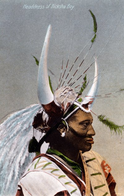 Pokrývka hlavy Ricksha Boy, Durban, 1917 od Unbekannt