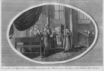 Jindřich III v Kapitule ve Winchester Cathedral, 1250 1793 od Unbekannt