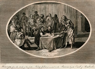 Jindřich III představený baronům hrabětem z Pembroke, 1216 1793 od Unbekannt