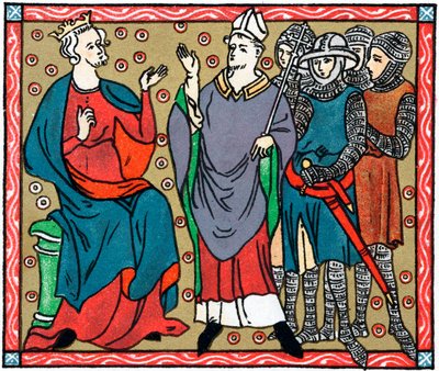 Jindřich II a Thomas a Becket od Unbekannt