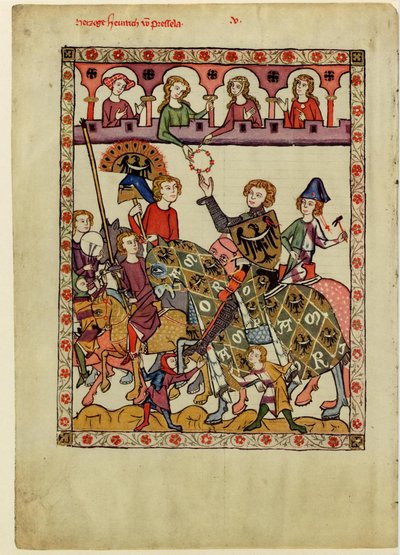 Jindřich IV. Probus, vévoda slezsko-wroclawský z kodexu Manesse, mezi 1305 a 1340 od Unbekannt