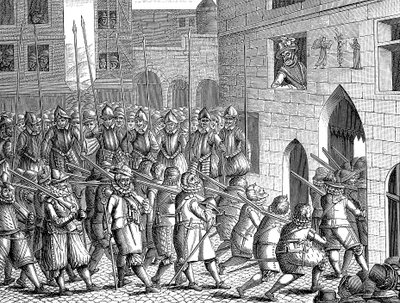 Francouzský Jindřich IV. sleduje odjezd Španělů z Paříže, 22. března 1594 od Unbekannt