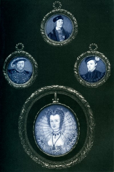 Jindřich VII., Jindřich VIII., Edward VI., Alžběta I., 16. století, 1896 od Unbekannt