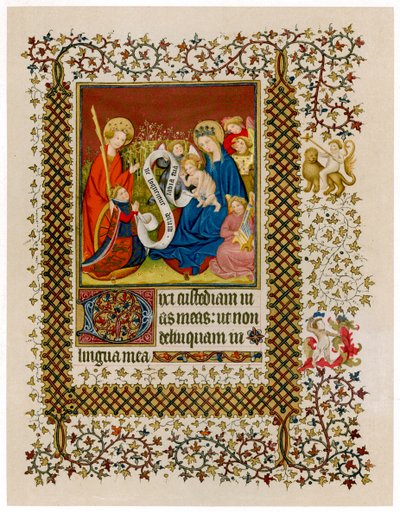 Jindřich VI. před Pannou a dítětem, c1420 od Unbekannt