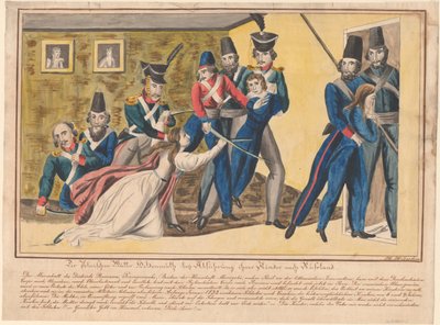 Hrdinství polských matek při přepravě jejich dětí do Ruska, 1832 od Unbekannt