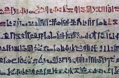 Hieratické egyptské písmo z Knihy mrtvých od Unbekannt
