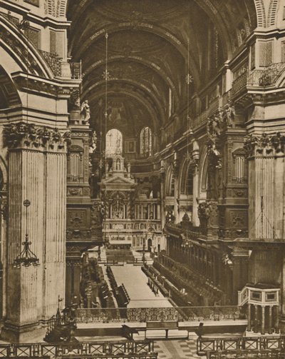 Hlavní oltář sv. Pavla při pohledu z dlouhého výhledu sboru, c1935. od Unbekannt