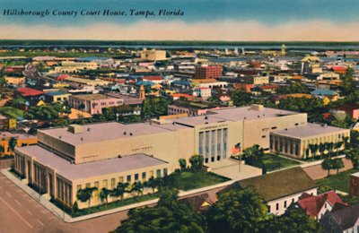 Hillsborough County Court House, Tampa, Florida, c1940 od Unbekannt