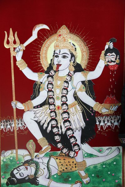 Hinduistická bohyně Kálí, Káthmándú, Nepál od Unbekannt