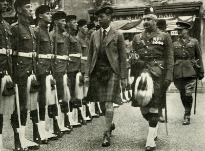 Jeho Veličenstvo inspekce Čestné stráže Černé hlídky v Perthu v srpnu 1935. od Unbekannt