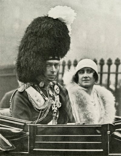 Jeho Veličenstvo v Highland Dress při příjezdu do katedrály St. Giles, Edinburgh, 1929, 1937. od Unbekannt