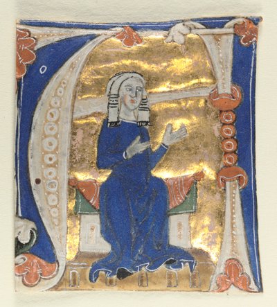 Historická iniciála A Excised from a Bible, 1200s. od Unbekannt