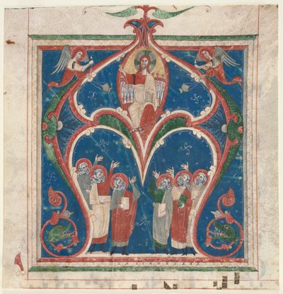 Historiated Initial A Excised from an antiphonary: Christ in Majesty with Prophets, c. 1280-1300. od Unbekannt