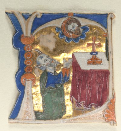 Historiated Initial Excised from a Bible, 1200s. od Unbekannt