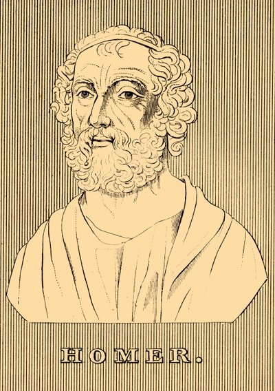 Homer, c800-701 př.nl, 1830. od Unbekannt