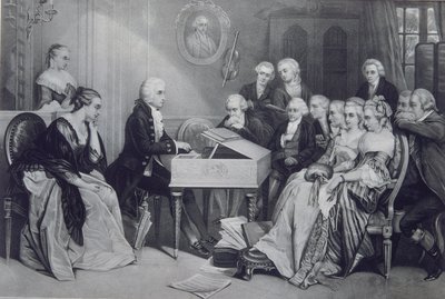 Domácí koncert v rodině Mozartových ve Vídni, 19. století od Unbekannt