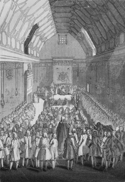 Sněmovna lordů v době Jiřího II, 1845 od Unbekannt