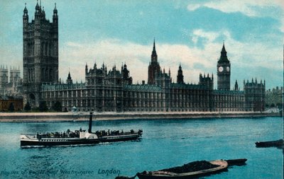 Houses of Westminster, Londýn, 1907, c1900-1930 od Unbekannt