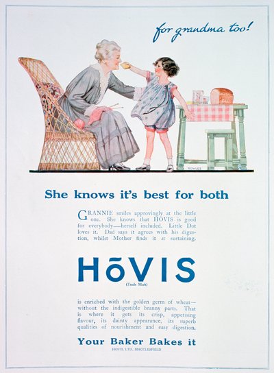 Reklama na chléb Hovis, 1923 od Unbekannt