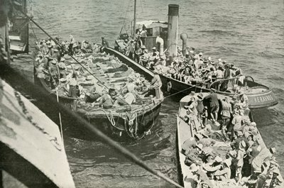 Jak byli ranění dopraveni na nemocniční lodě, 1919. od Unbekannt