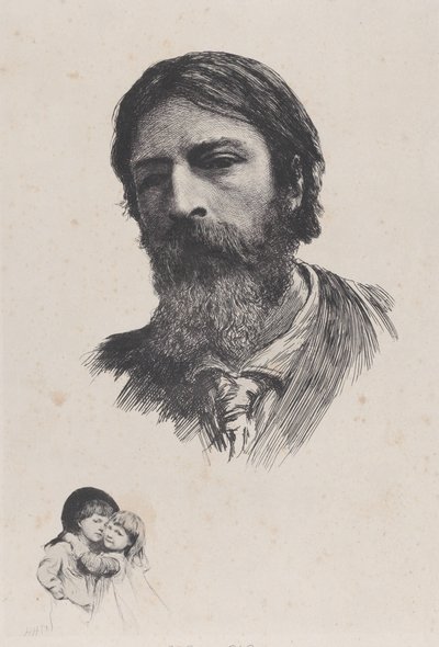Hubert Herkomer A.R.A. a jeho děti, po roce 1879. od Unbekannt