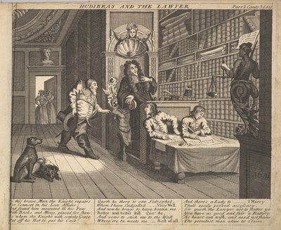 Hudibras and the Lawyer Plate 12: Illustrations to Samuel Butlers Hudibras, 1725-30. od Unbekannt