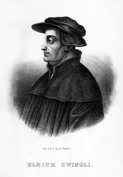 Huldrych Zwingli, švýcarský teolog, 1854 od Unbekannt