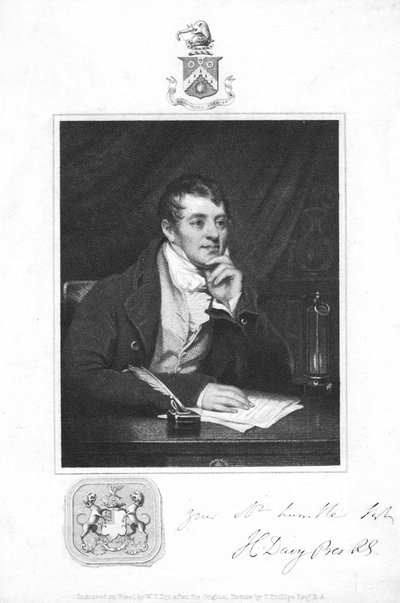 Humphry Davy, anglický chemik, 1821 od Unbekannt