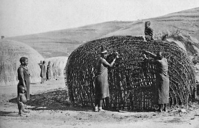 Budova chaty v Zululandu, 1912 od Unbekannt