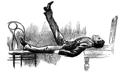 Hypnotizovaný subjekt ve stavu katalepsie, 1891 od Unbekannt