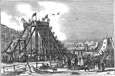 Ledová hora, umělá sáňkařská dráha, Rusko, 1833 od Unbekannt