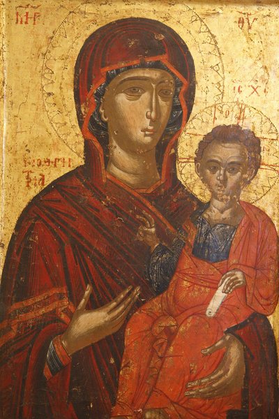 Ikona: Sta Mary Hodigitria (16. století), Berat, Albanie od Unbekannt