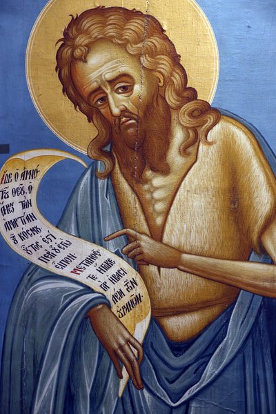 Ikona v Pedoulas Byzantské muzeum: Saint John the Baptist (19. století), 20150510, Pedoulas, Kypr od Unbekannt