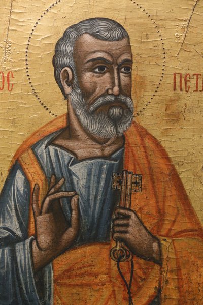 Ikona v Pedoulas Byzantské muzeum: Svatý Petr (17. století), 20150510, Pedoulas, Kypr od Unbekannt
